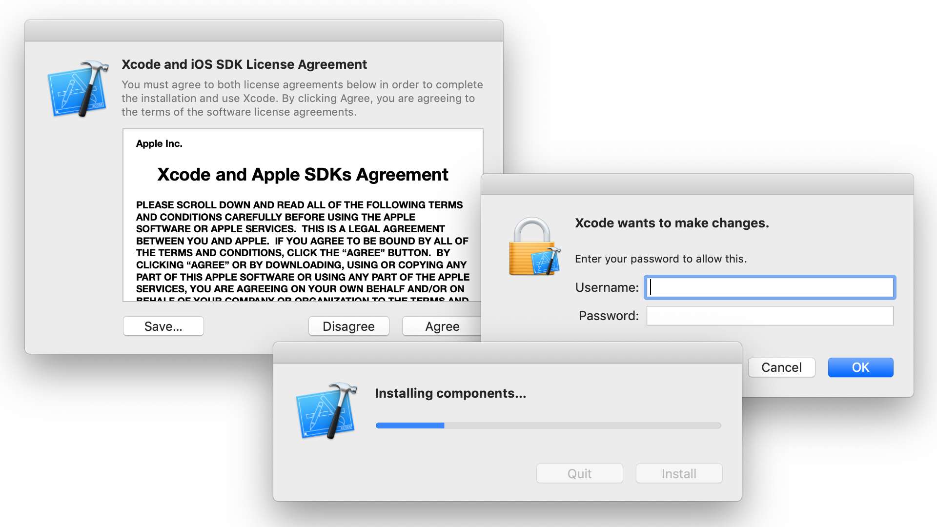 MotV startup install sequence